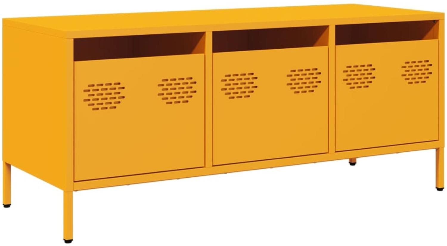 vidaXL TV-Schrank Senfgelb 101,5x39x43,5 cm Kaltgewalzter Stahl 851229 Bild 1