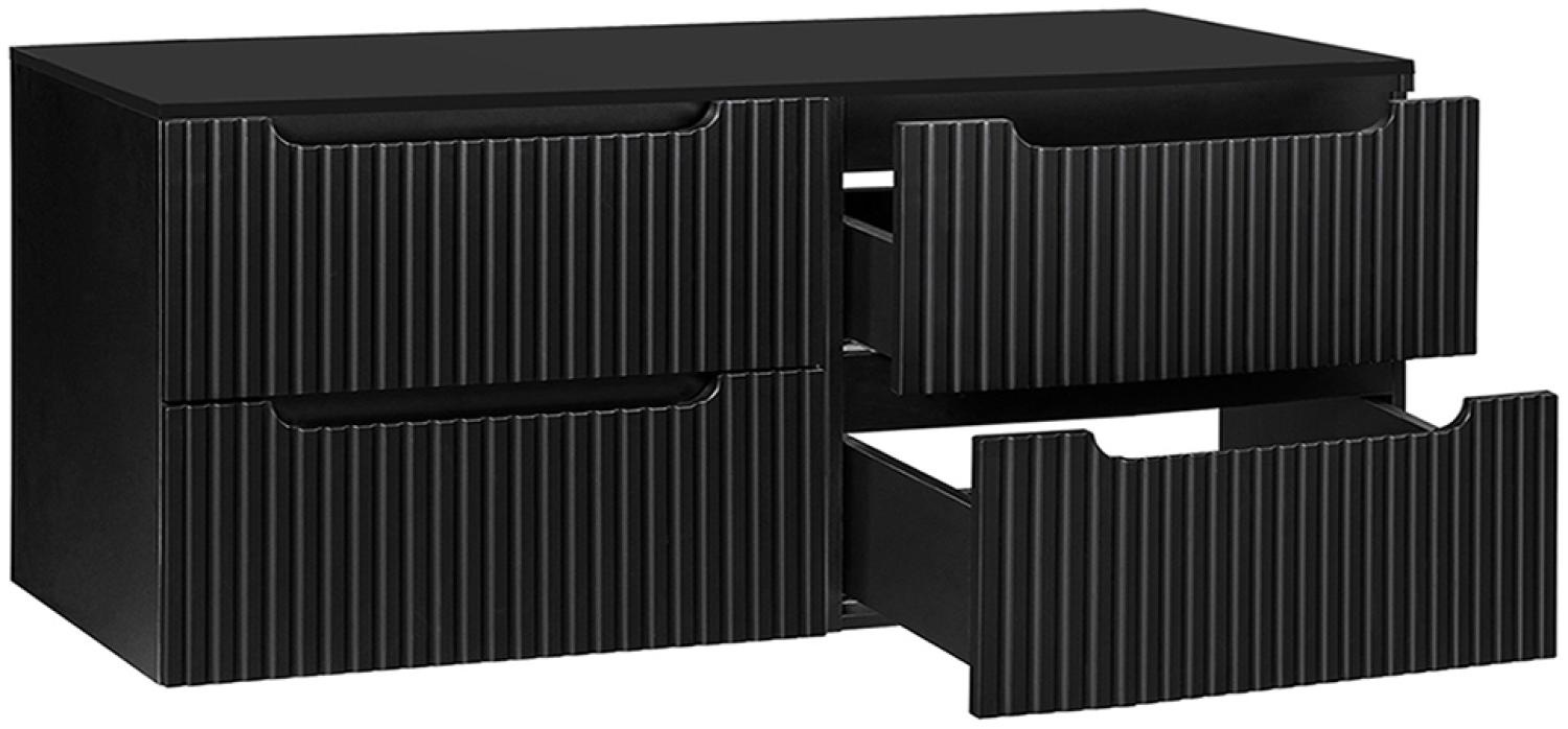 Doppelwaschtisch-Unterschrank 160cm, in schwarz, NEWPORT-56-BLACK Bild 1