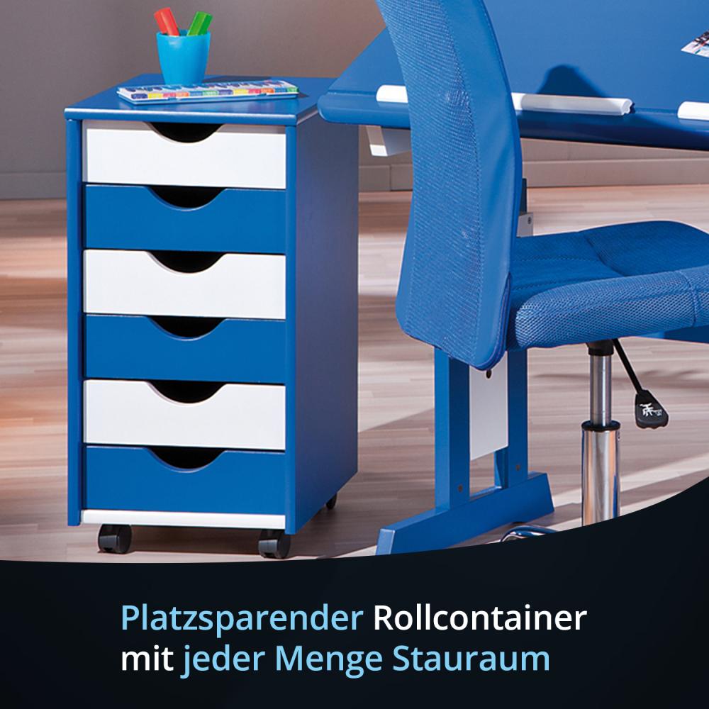 Interlink Rollcontainer 'Beppo' blau/weiß Bild 1