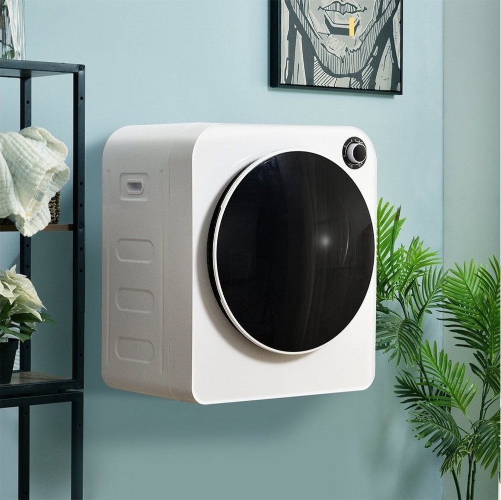 autolock Wandwäschetrockner Ablufttrockner Wäschetrockner Edelstahl Trockner 3 Kg 830W, Dreifachfilter 5 Programme Überhitzungsschutz Weiß Bild 1