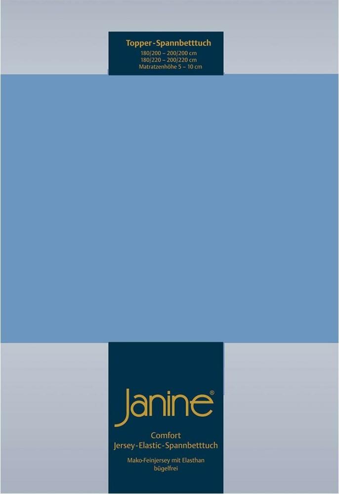 Janine Topper Comfort Jersey Spannbetttuch|140x200 cm - 160x220 cm| blau Bild 1