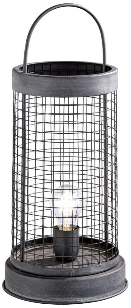 LED Tischleuchte, Gitter-Design, dunkelgrau, H 52 cm Bild 1