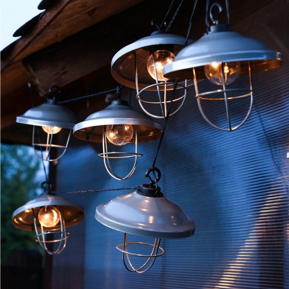MARELIDA LED-Lichterkette LED Solar Lichterkette Retro Fabrik Industrielampe 2,5m Garten, 6-flammig Bild 1