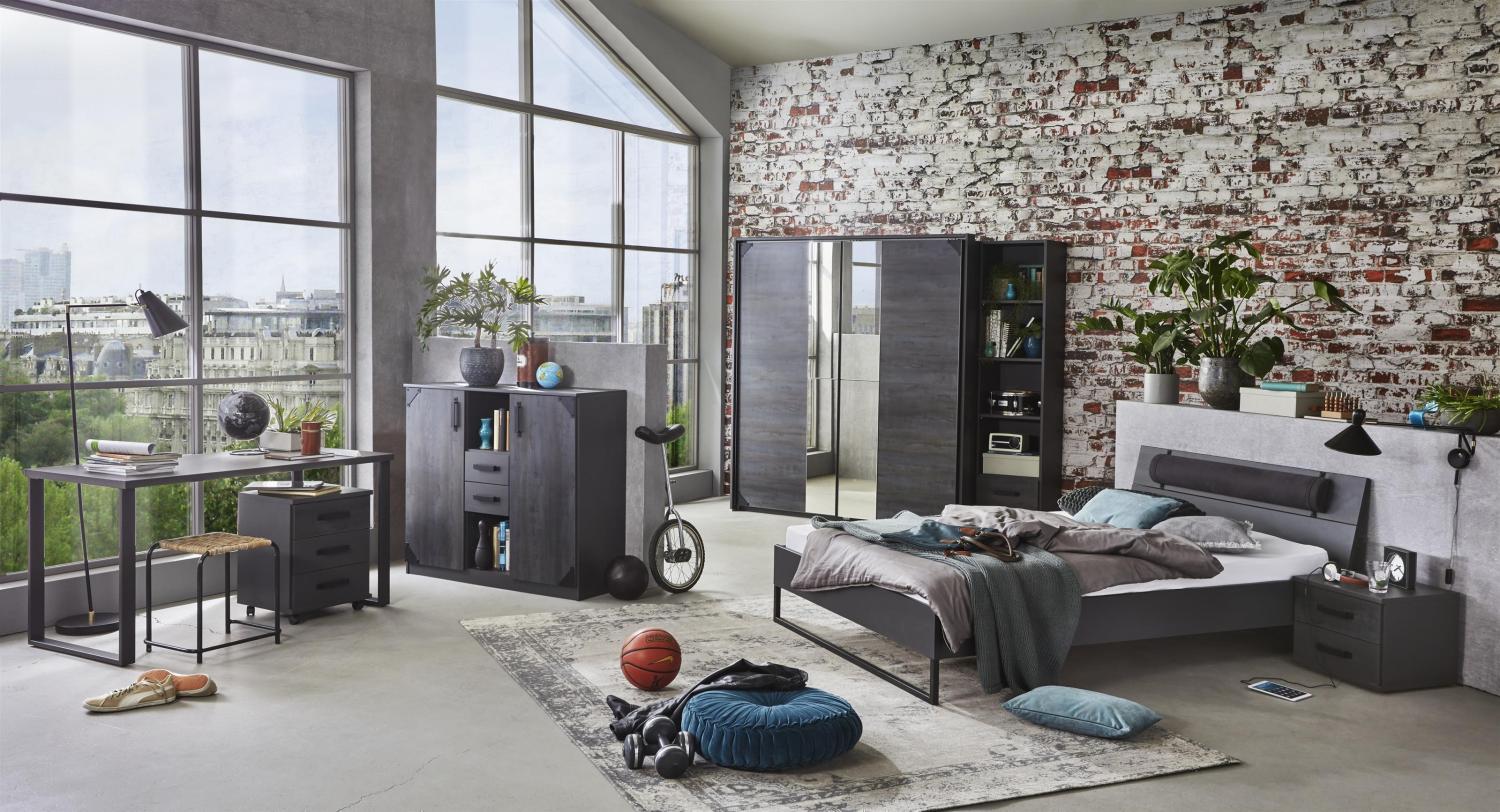 Jugendzimmer-Set >Nickola< (7-teilig) in Graphit Bild 1