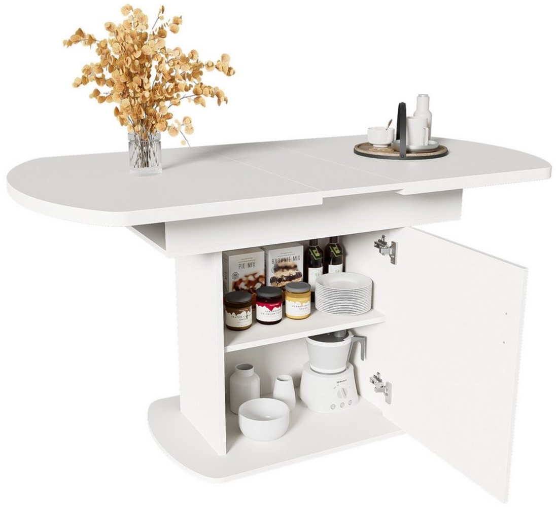 IDEASY Esstisch Ausziehbarer ovaler Esstisch, L110/130*W70*H75cm,Kaffee-Freizeittisch (1-St) Bild 1