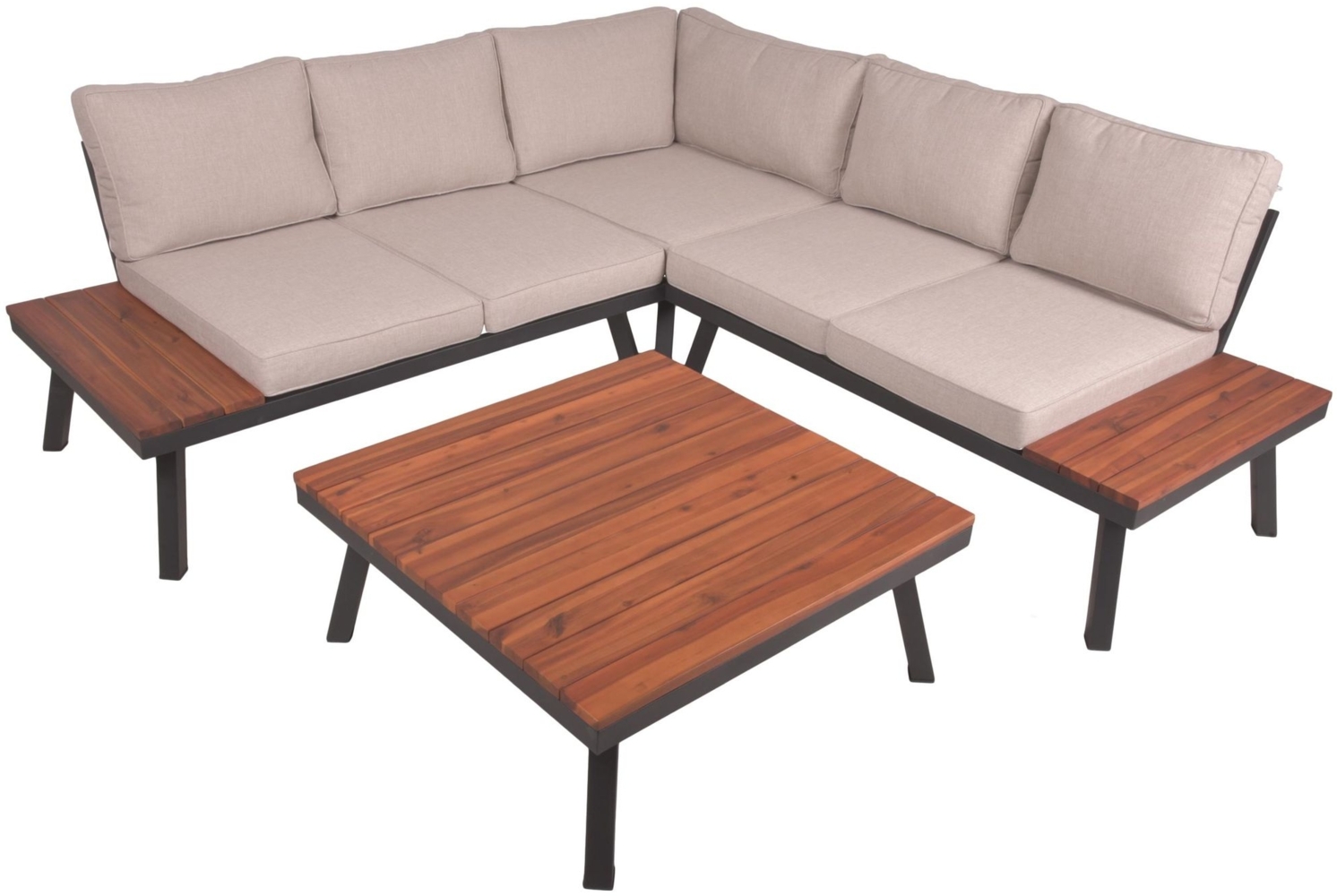 Moderne Garten Garnitur Lounge Set THERESA beige Bild 1