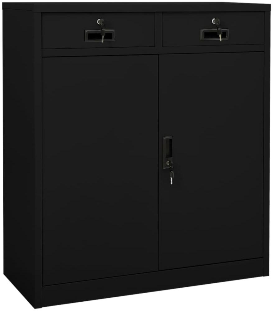 vidaXL Büroschrank Schwarz 90x40x102 cm Stahl [336411] Bild 1