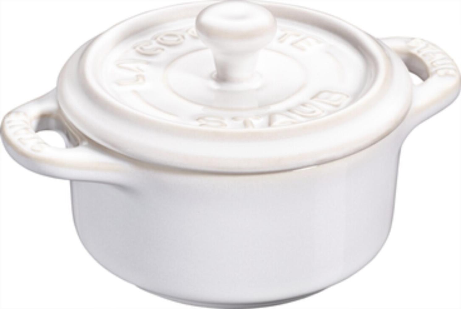 Staub Mini Cocotte, 10 cm | Elfenbein-Weiß | rund | Keramik (40511-997-0) Bild 1