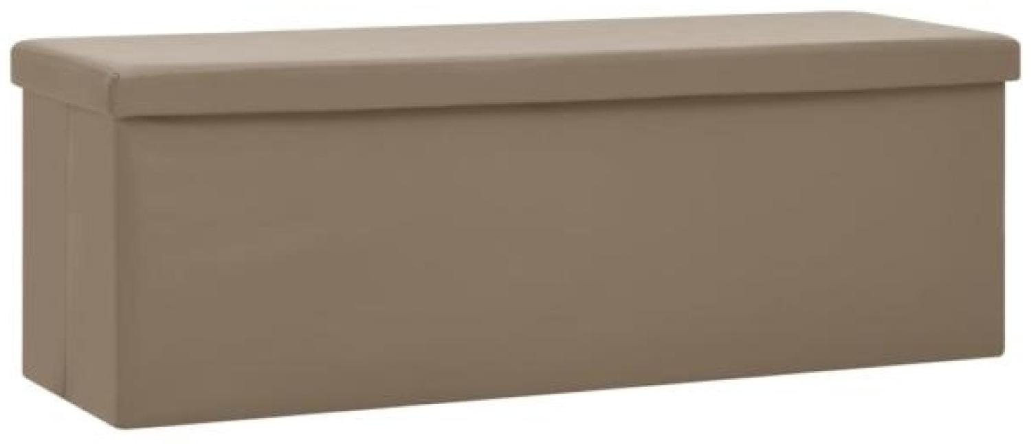 vidaXL Faltbare Sitzbank mit Stauraum Cappuccino-Braun PVC 338801 Bild 1