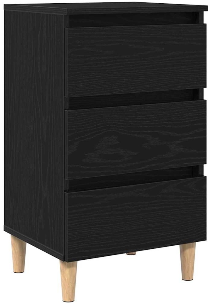 vidaXL Nachttisch Schwarz Eichen-Optik 40 x 35 x 69 cm Holzwerkstoff 862578 Bild 1