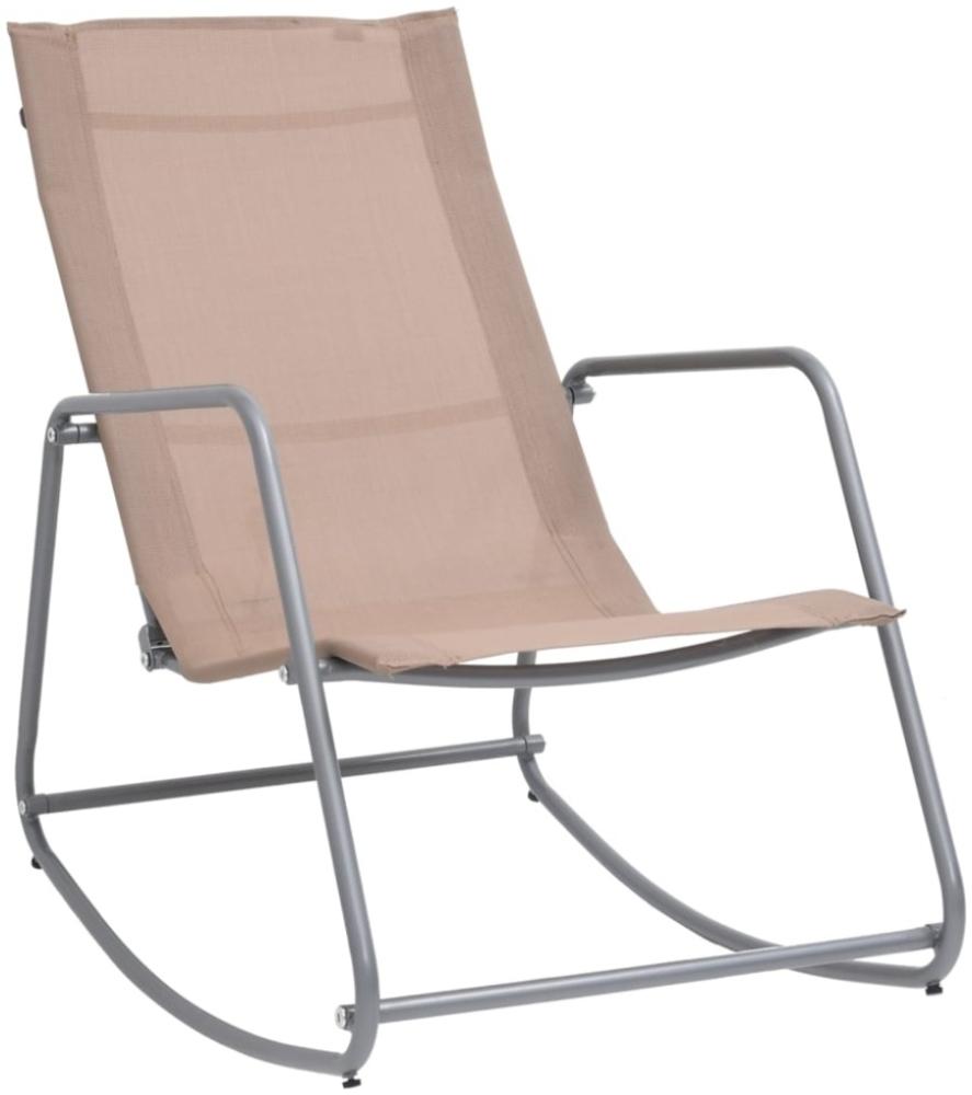 vidaXL Garten-Schaukelstuhl Taupe 95 x 54 x 85 cm Textilene Bild 1