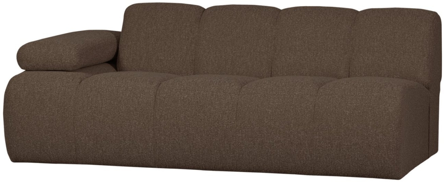 Modulsofa Mojo Boucle 2er Arm-Links, Braun Bild 1