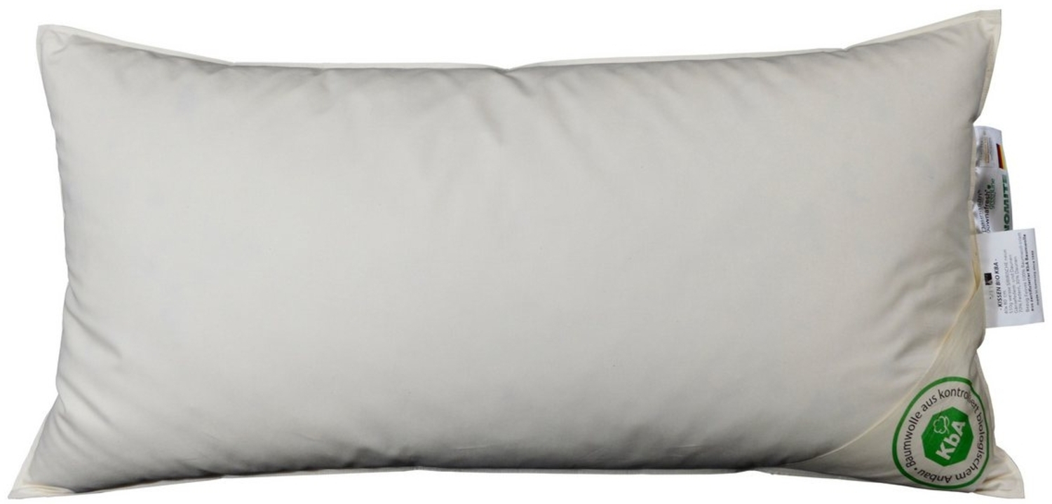 Vitaschlaf Gänsedaunenkopfkissen Vitaschlaf® Daunenkissen 100% Gänsedaune, Füllung: 100% Gänsedaunen, Bezug: Bio-Baumwolle, Seitenschläfer, Bauchschläfer, Rückenschläfer, OEKO-TEX Standard 100, OEKO-TEX SteP, Nomite-Siegel Bild 1