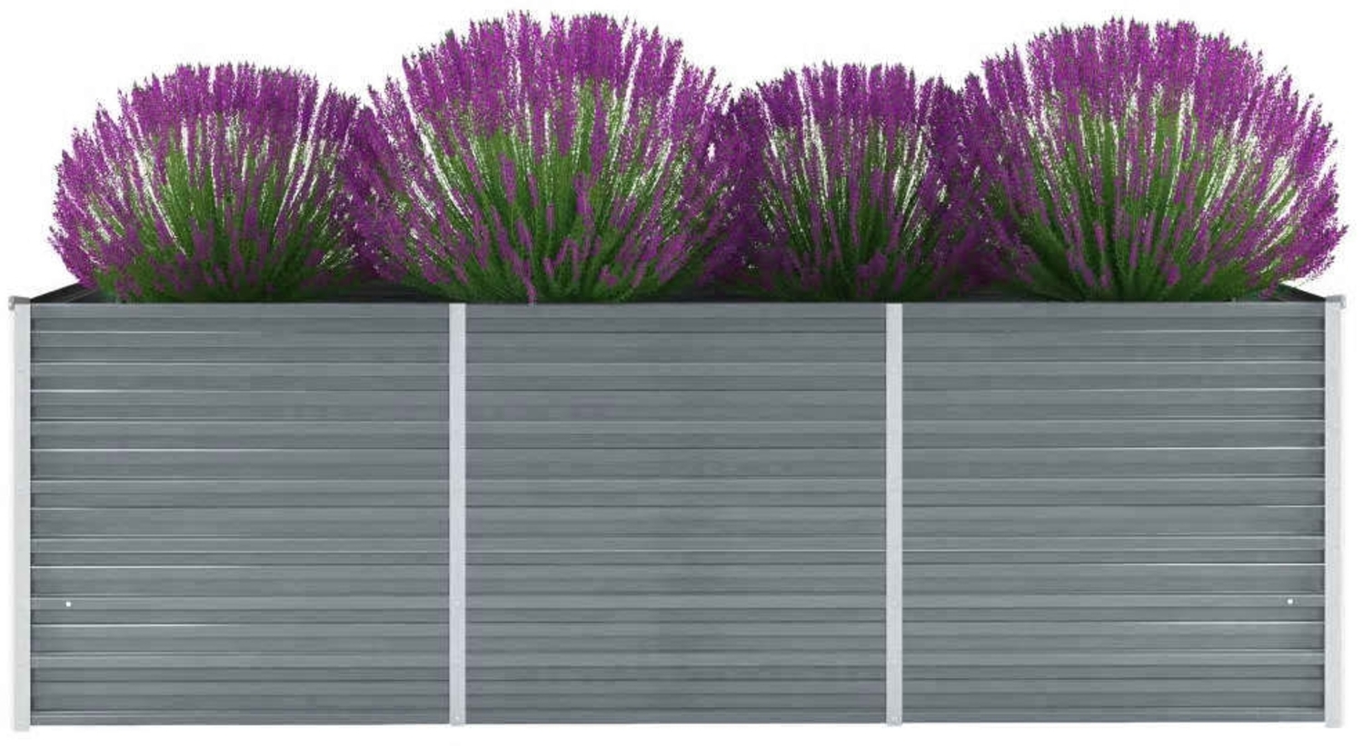 vidaXL Garten-Hochbeet Verzinkter Stahl 240 x 80 x 77 cm Grau 44840 Bild 1