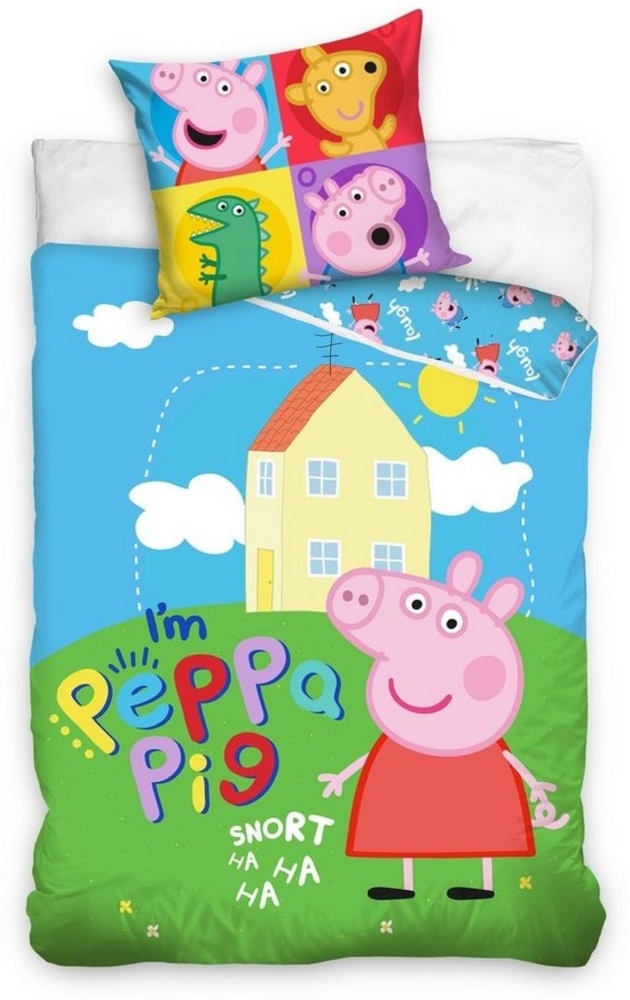 Peppa Pig Bettwäsche Peppa Pig Bettwäsche Schweinchen Peppa 135x200 cm Bild 1