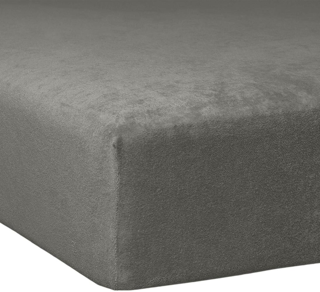 Traumschlaf Flausch Biber Boxspring Matratzen Spannbettlaken, Schiefer, 180x200 cm Bild 1