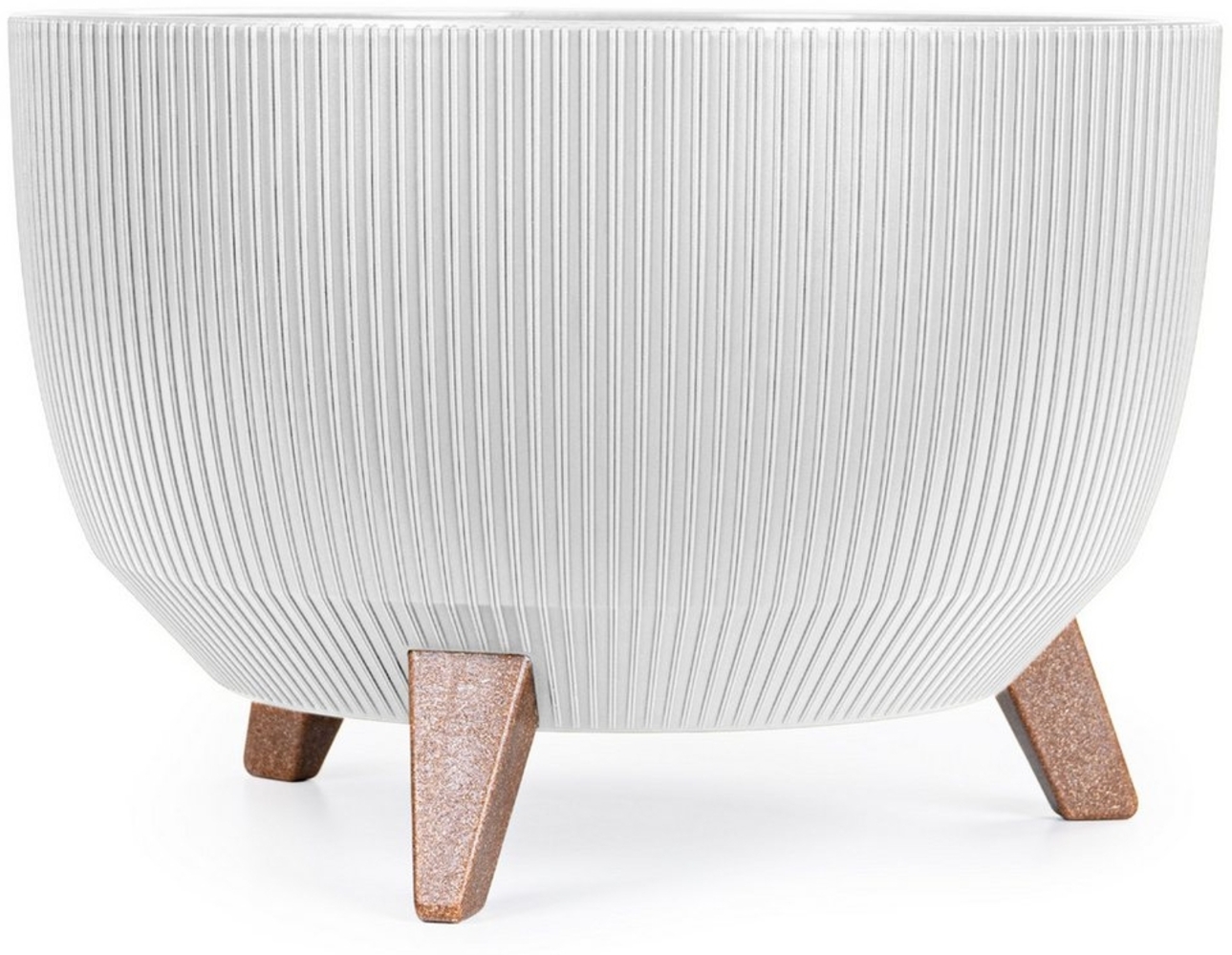 KONZEPT Blumentopf mit Füßen – großer Blumenkübel aus Kunststoff, runde Pflanzschale, 40 oder 47cm, modern & wetterfest, für Innen und Außen Bild 1