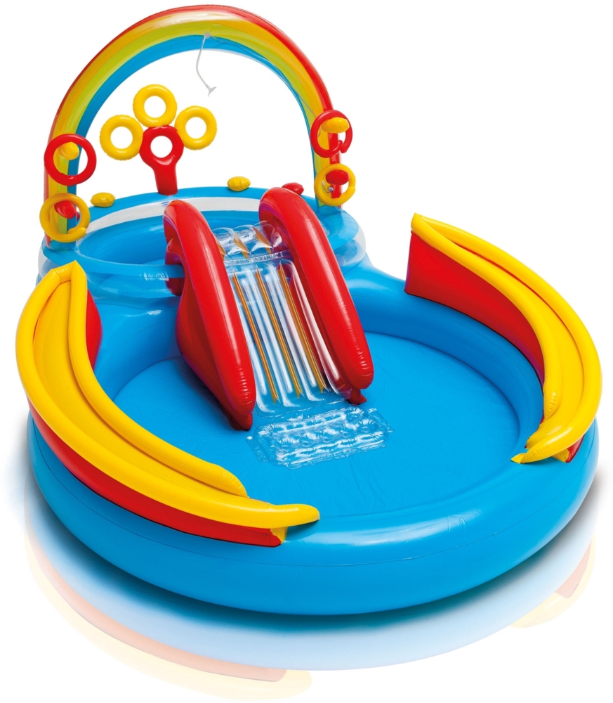 Intex Play Center Rainbow Ring 297 x 193 x 135 cm mit Rutsche Bild 1