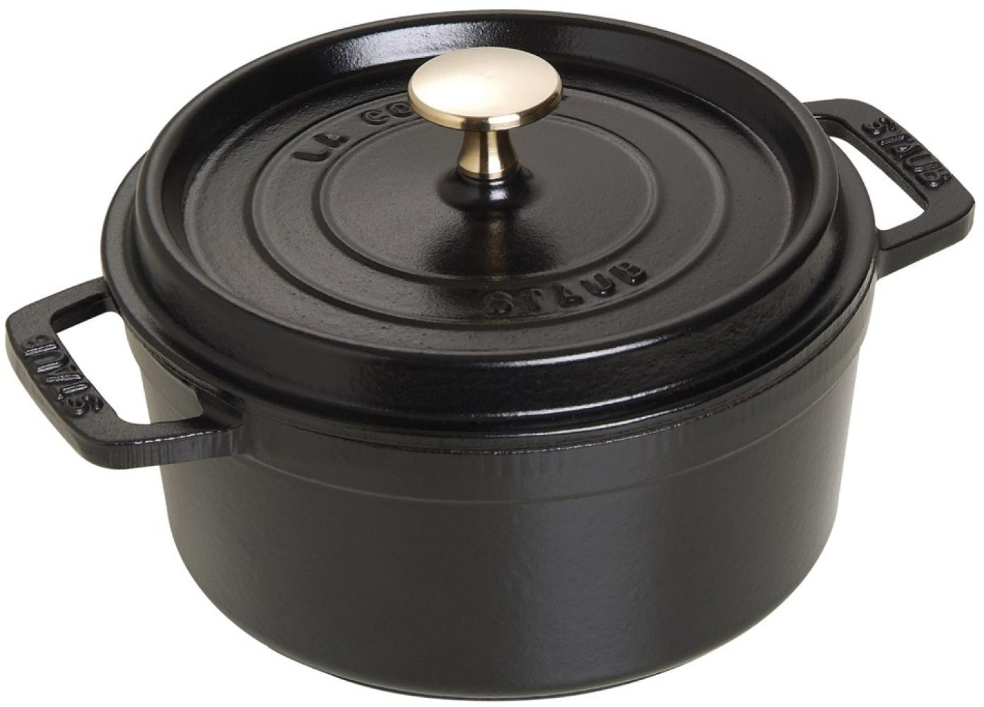 Staub La Cocotte Cocotte 18 cm, rund, Schwarz, Gusseisen Bild 1