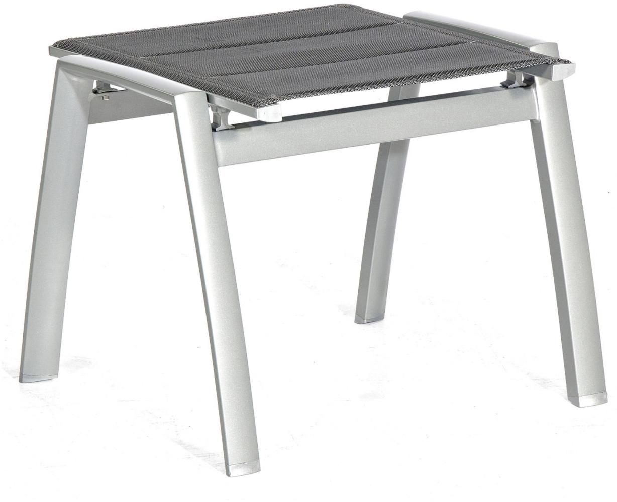 SunnySmart Fußhocker Concept Aluminium mit Polstertextilgewebe silber Bild 1