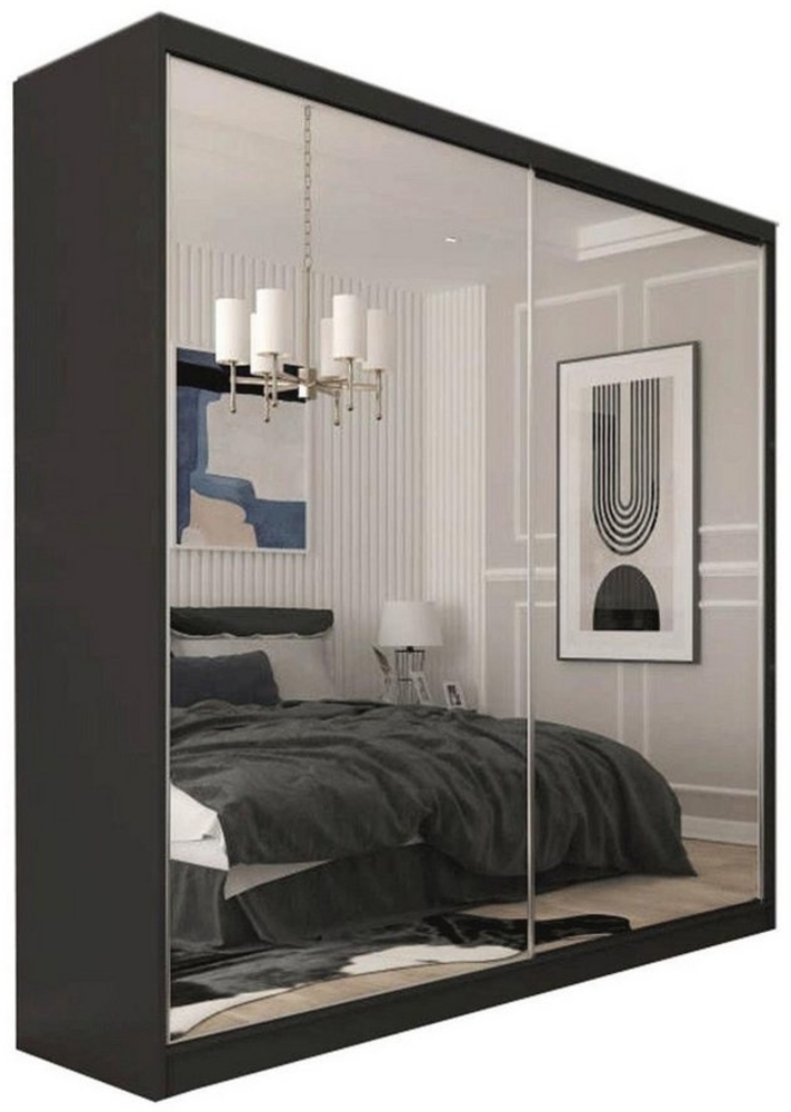 Compleo Schwebetürenschrank mit Spiegel, Kleiderschrank breit 200 cm DEBORA 05 Bild 1