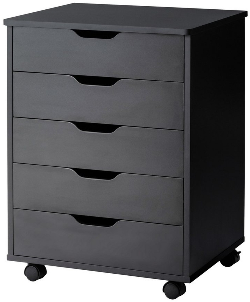 COSTWAY Rollcontainer, Bürocontainer mit Rollen, Schubladen, 49,5x41x66,5cm Bild 1