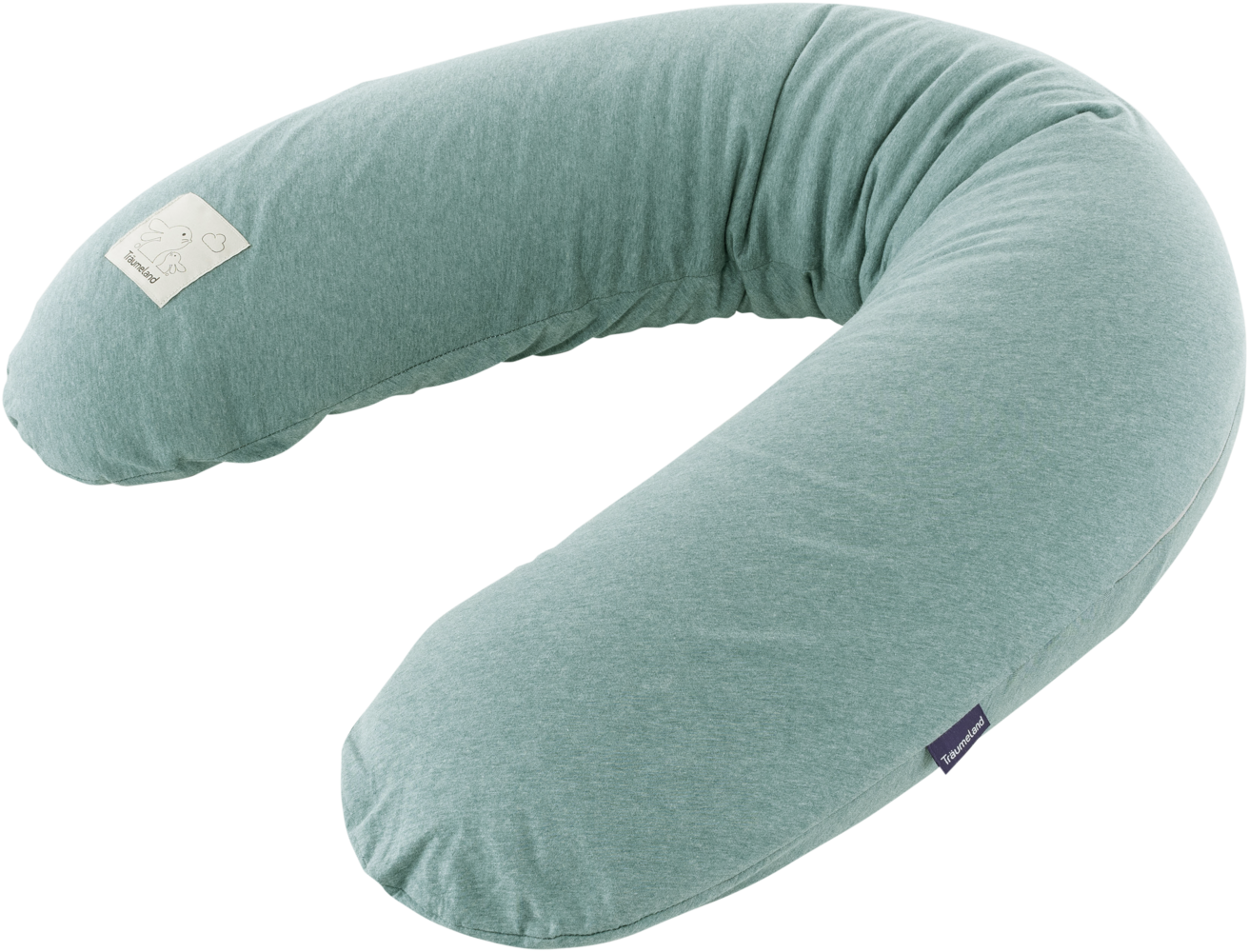 Träumeland Bezug für Sillkissen, 180 cm, atmungsaktiv & waschbar, 100 % Baumwoll-Jersey, Grün Bild 1