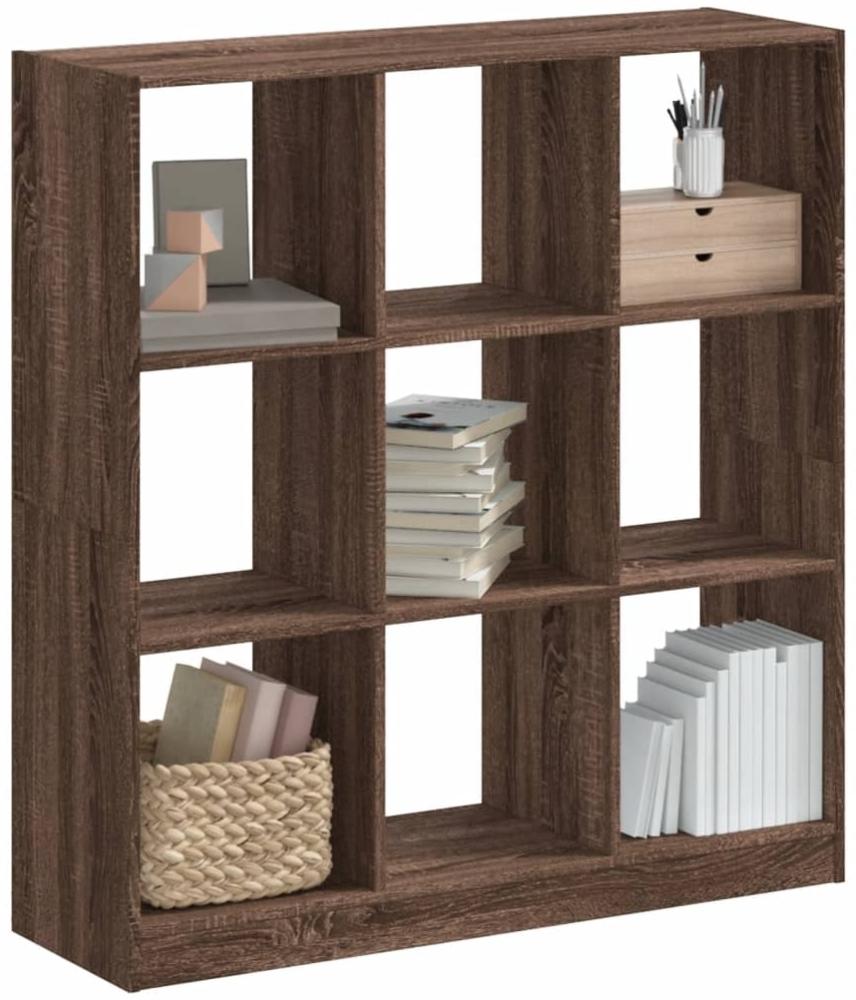 vidaXL Bücherregal Braun Eichen-Optik 102x32x108 cm Holzwerkstoff 3307843 Bild 1