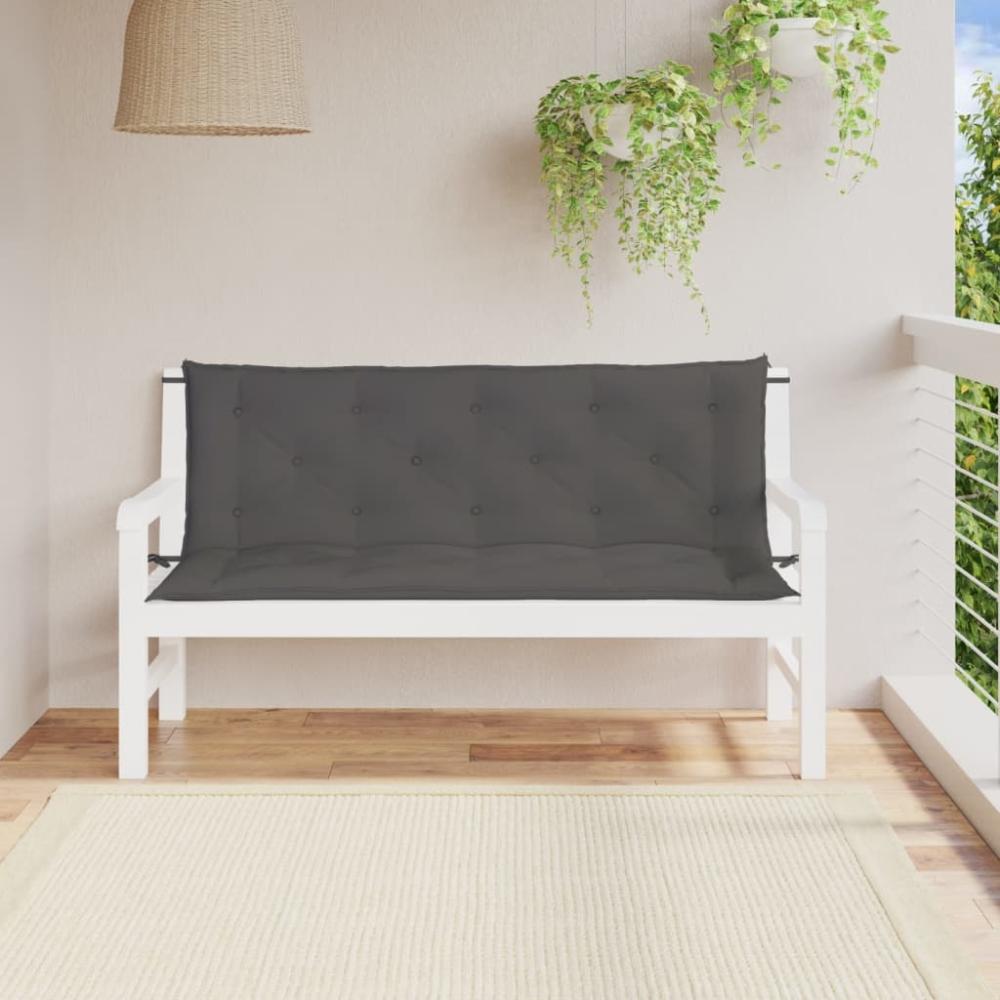 vidaXL Gartenbank-Auflagen 2 Stk. Anthrazit 150x50x7 cm Oxford-Gewebe 361697 Bild 1