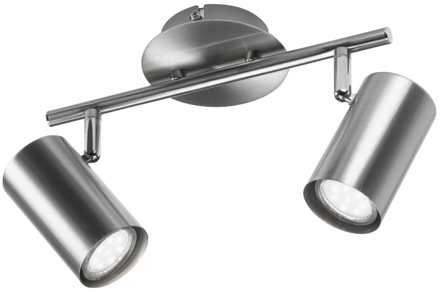meineWunschleuchte 'Faina' Deckenstrahler, LED, 2 flammig, silber matt, 32,5x19 cm Bild 1