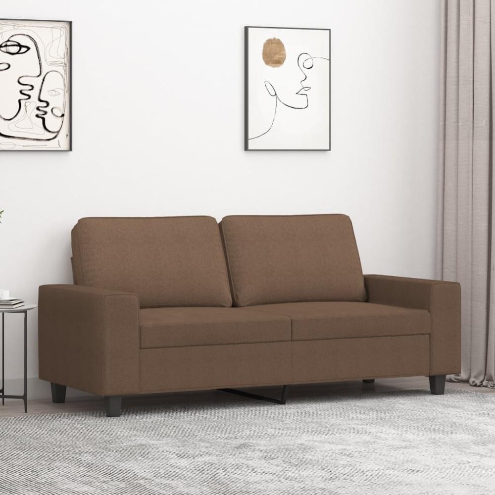 vidaXL 2-Sitzer-Sofa Braun 140 cm Stoff 359394 Bild 1