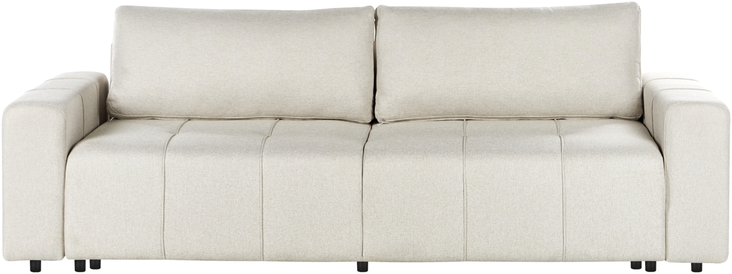 3-Sitzer Schlafsofa Stoff hellbeige mit Stauraum INNVIK Bild 1