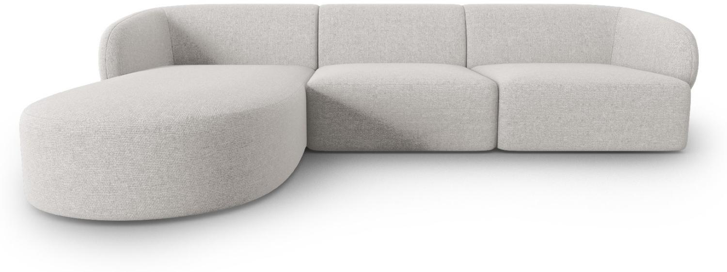 Micadoni Modulares Ecksofa Shane 4-Sitzer Links Chenille Silber Melange Bild 1