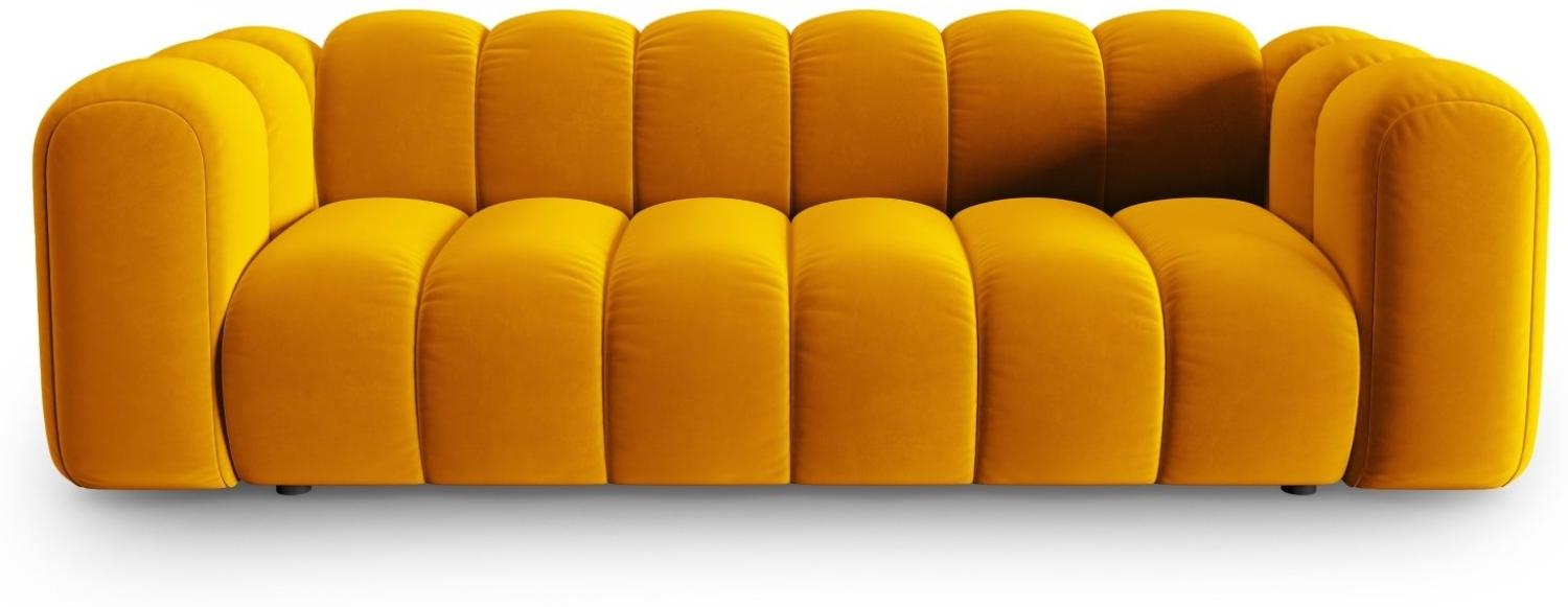 Micadoni Sofa Lupine 3-Sitzer Samtstoff Gelb Bild 1