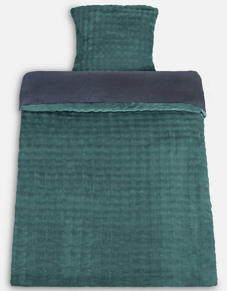 Leonado Vicenti Bettwäsche Winter Teddy Plüsch Bubble, Microfaser, 2 teilig, Flauschig warmes Cashmere Touch, Einfarbig, Wellen Design Bild 1