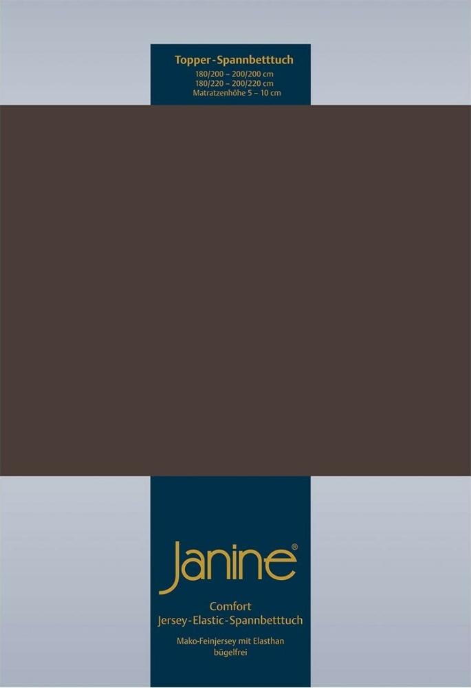 Janine Topper Comfort Jersey Spannbetttuch|140x200 cm - 160x220 cm| dunkelbraun Bild 1