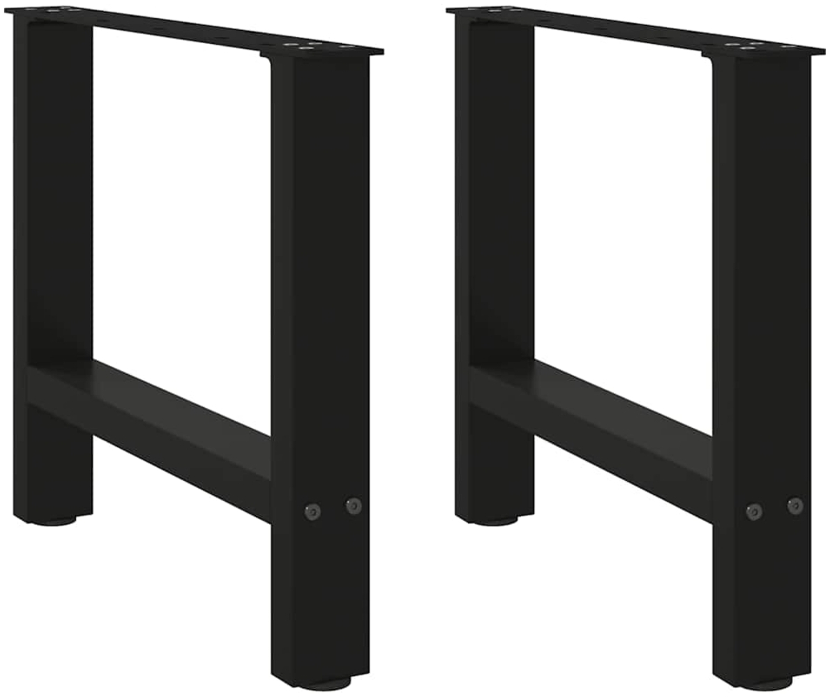vidaXL Couchtischbeine Schwarz 2 Stk. 50x(42-43) cm Stahl 4013280 Bild 1