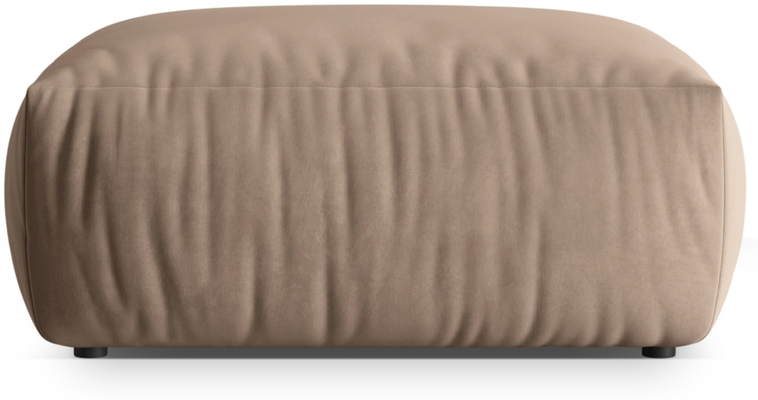 Micadoni Hocker Chris 1-Sitzer Samt Hellbraun Bild 1