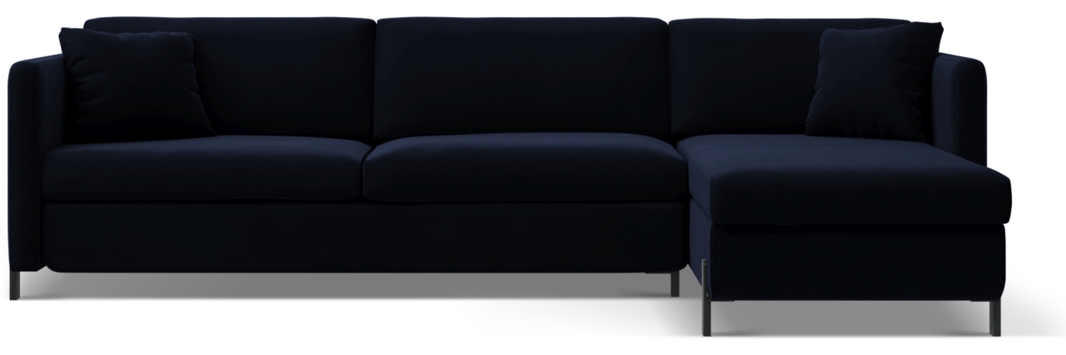 Micadoni Ecksofa Gloria 5-Sitzer Samt Königsblau Rechts 205x160 Bild 1
