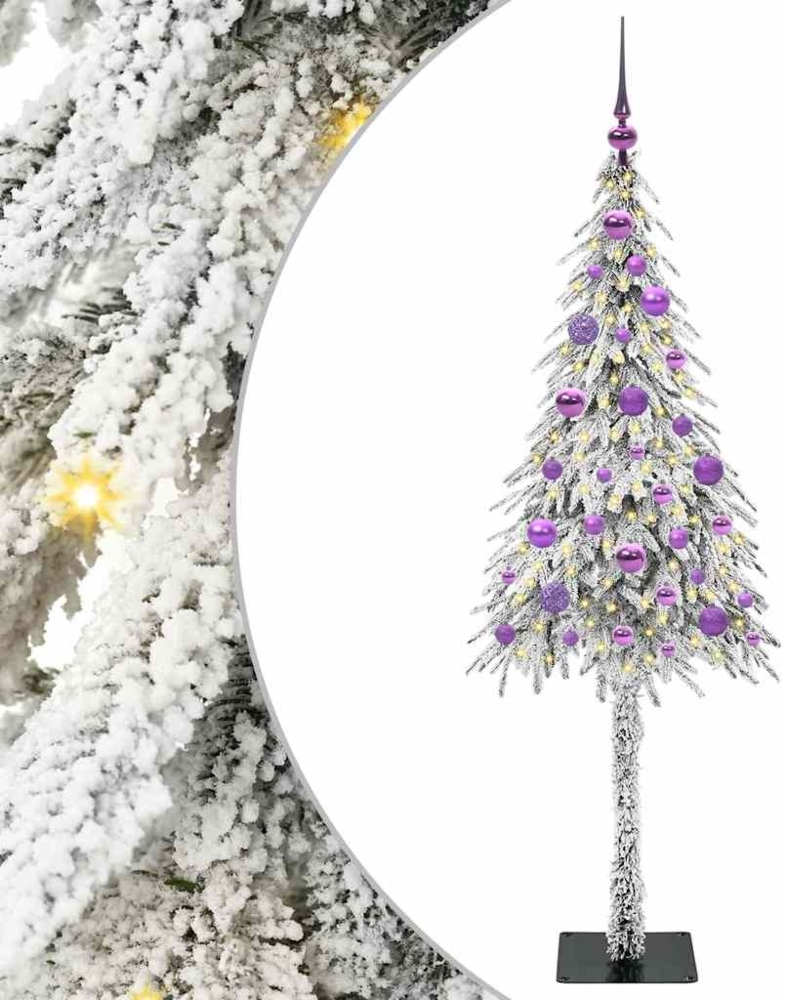 vidaXL Weihnachtsbaum mit 150 LEDs Weiß 150 cm PE und Stahl 3396222 Bild 1