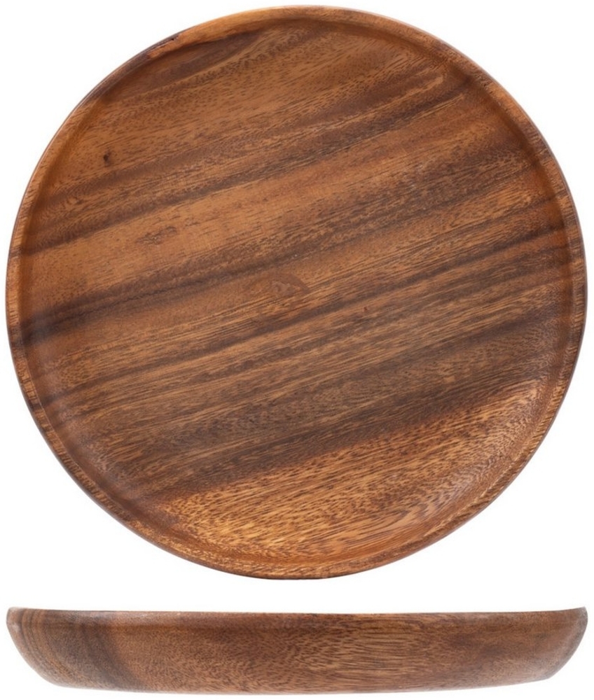 Cosy & Trendy Servierplatte Acacia Wood Tablett rund 20 cm, Holz, (Tabletts), ACACIA WOOD TRAY ROUND 20X2.5CM Bild 1