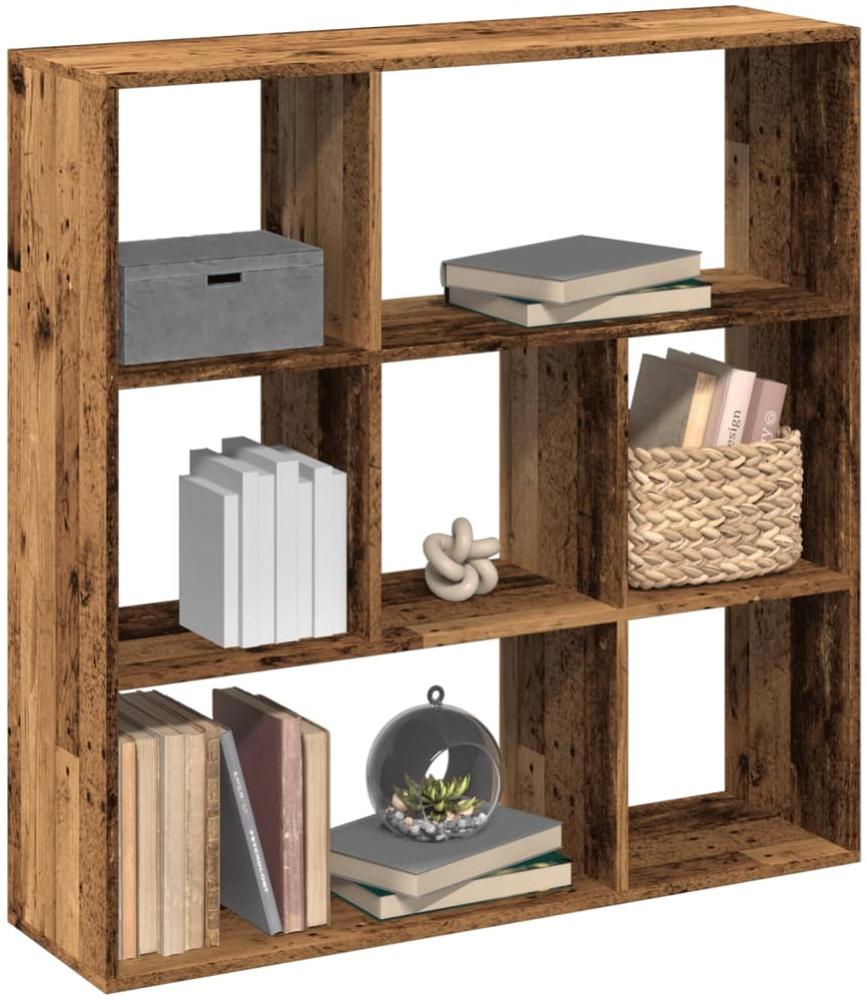 vidaXL Raumteiler-Bücherregal Altholz-Optik 102x29x103,5 cm 858055 Bild 1