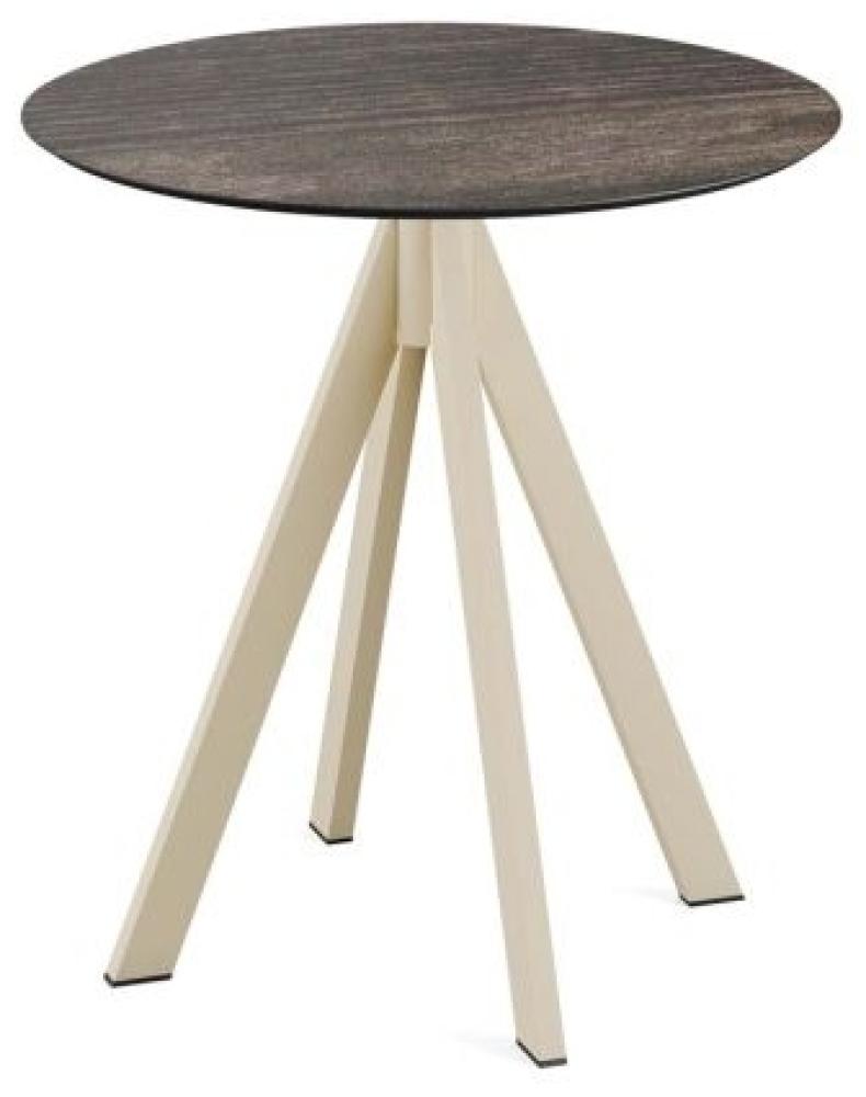 Infinity Terrassentisch Sand Gestell + Riverwashed Wood Hpl Ø70 Cm Bild 1