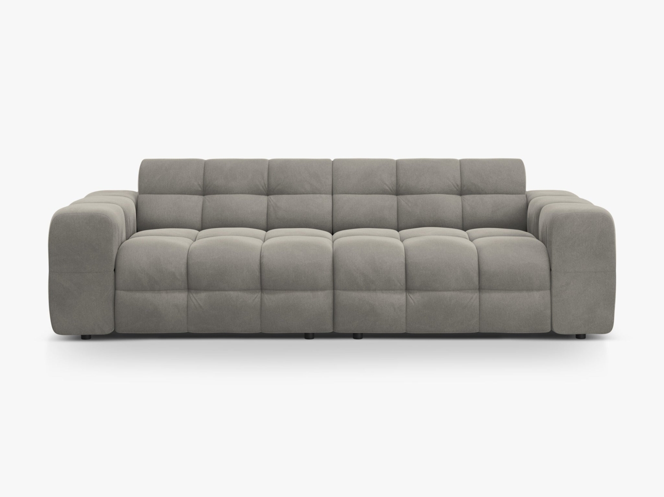 Micadoni Sofa Kendal 4-Sitzer Samt Magic Velvet Dunkelgrau Bild 1