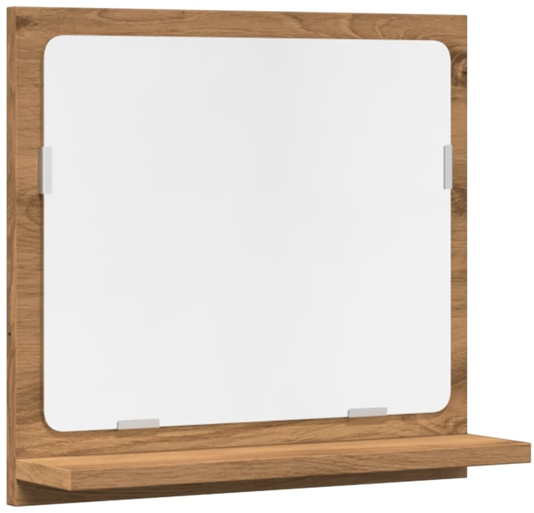 vidaXL Badspiegel mit Ablage Artisan-Eiche 40x11x37 cm Holzwerkstoff 856188 Bild 1