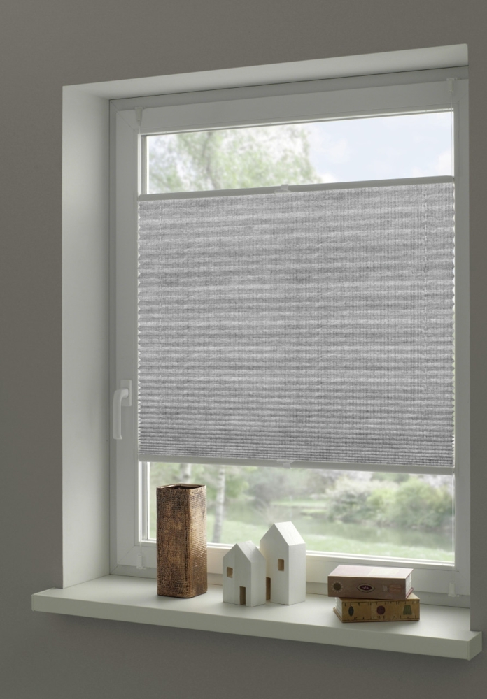 Gardinia Plissee grau Lilly Green Bild 1