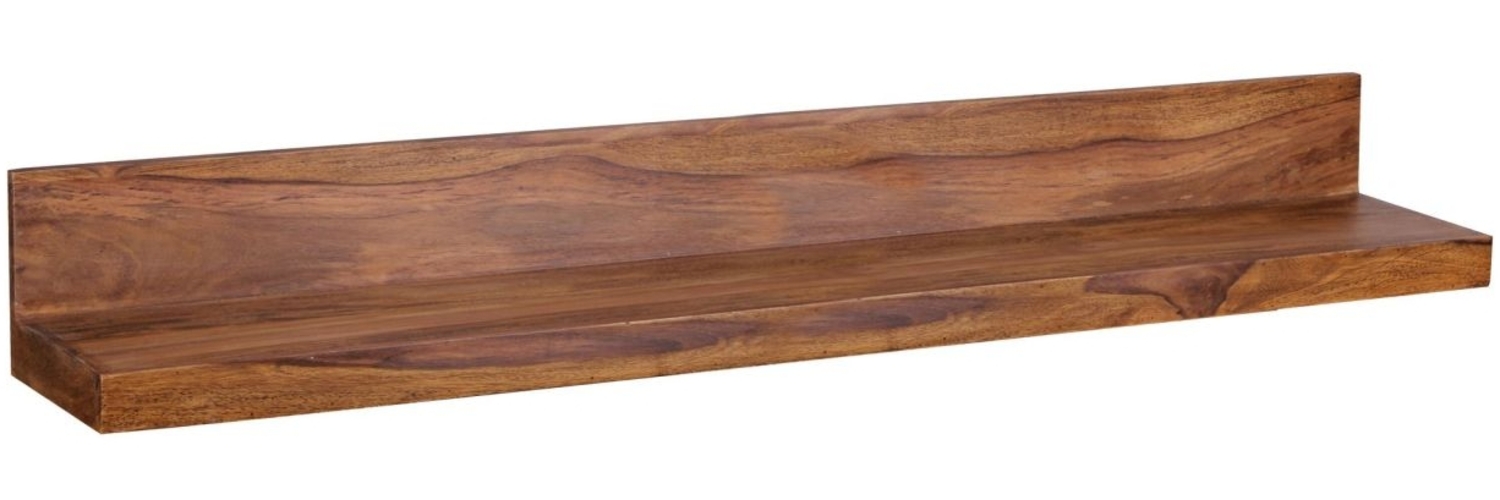 Wandregal 'Mumbai', Massivholz Sheesham, 140 cm, Holzregal im Landhausstil, Hängeregal, Echt-Holz, Naturprodukt Bild 1