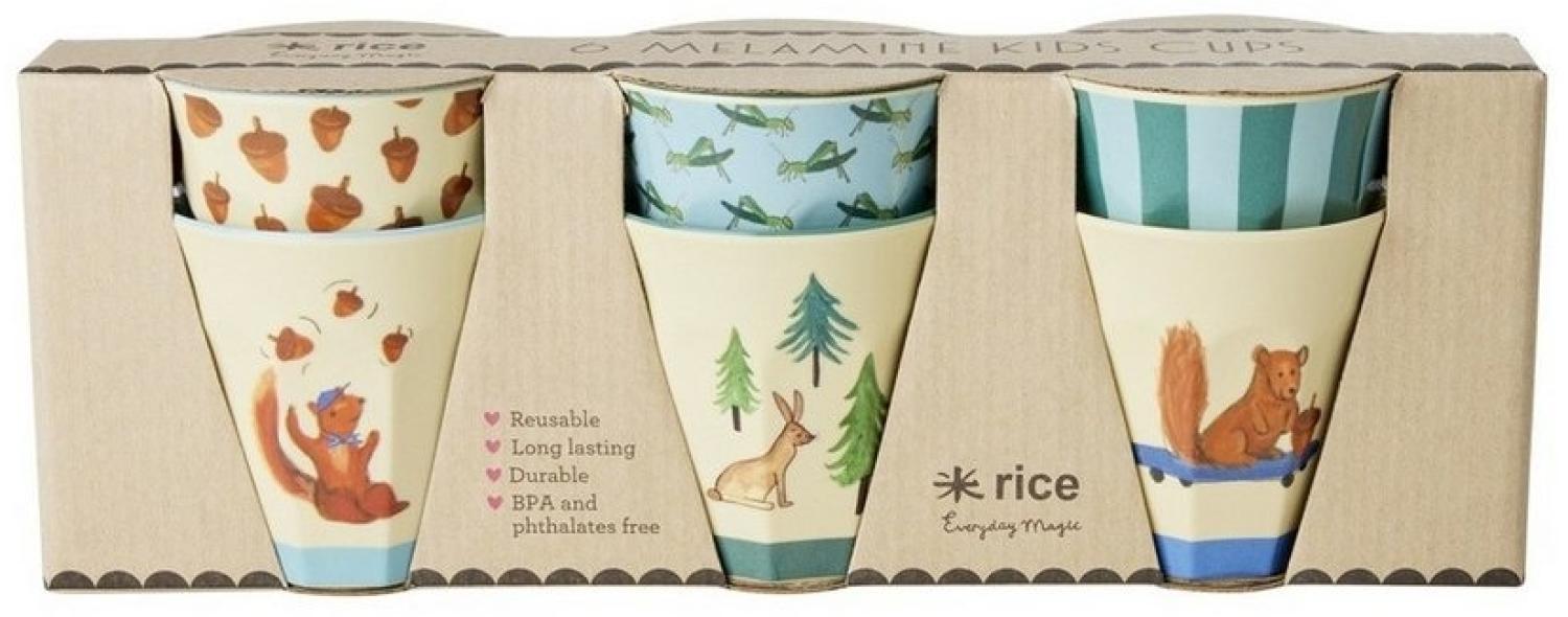 rice Becher Melamin Kids Becher Set 6 Stück Kinderbecher Trinkbecher Bild 1