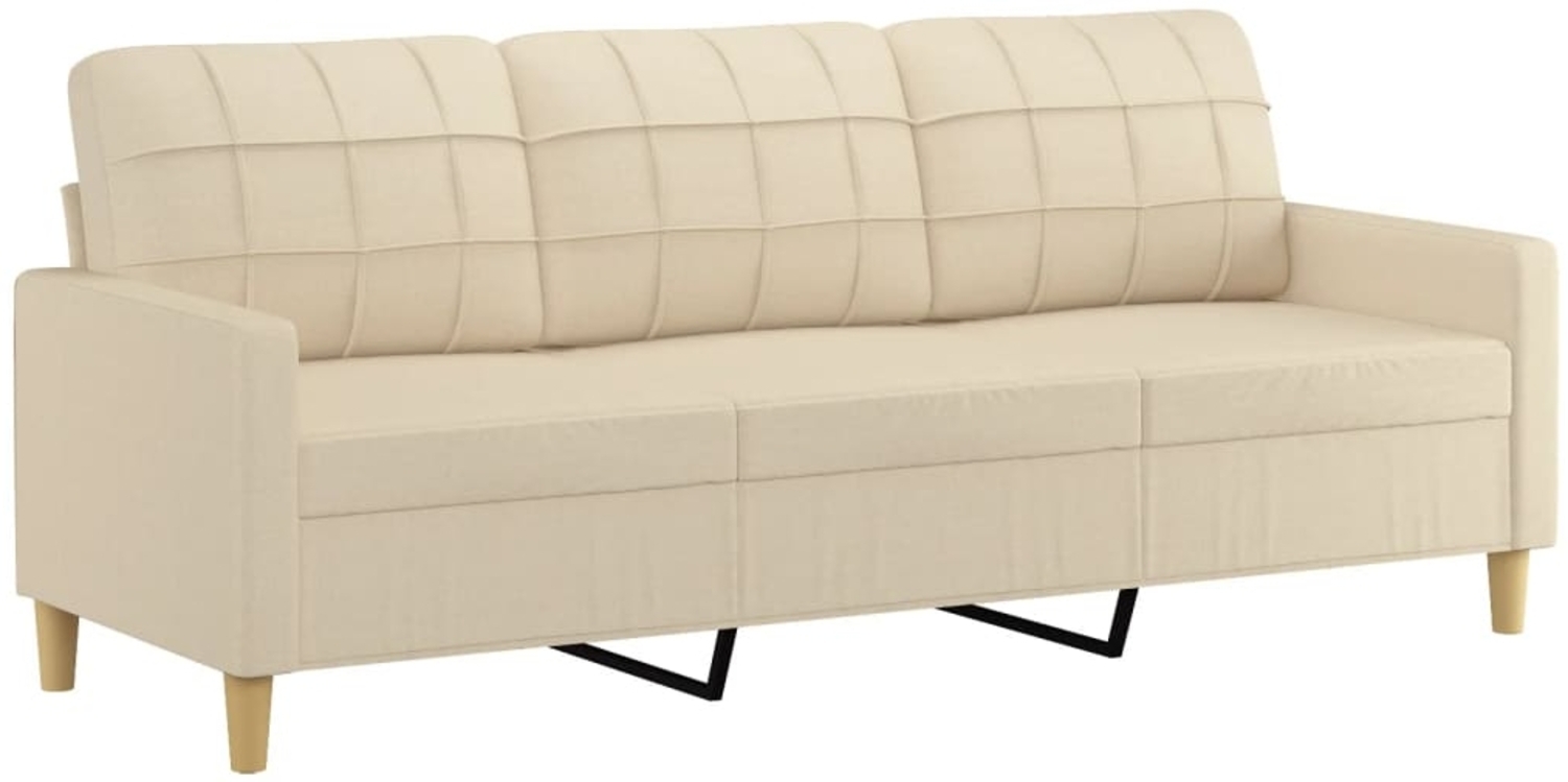 vidaXL 3-Sitzer-Sofa Creme 180 cm Stoff 359101 Bild 1