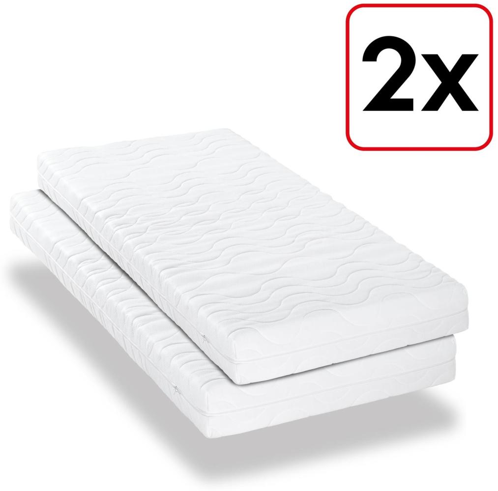 Doppelpack Premium 7-Zonen Matratze 80x200 cm CloudComfort, Höhe 15 cm, Härtegrad H2/H3, Twin-Set Bild 1